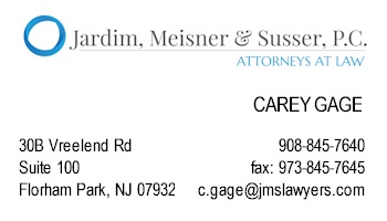 Carey Gage - Jardim, Meisner & Susser, P.C. | ATTORNEY AT LAW<BR>TAX AND ESTATE PLANNING